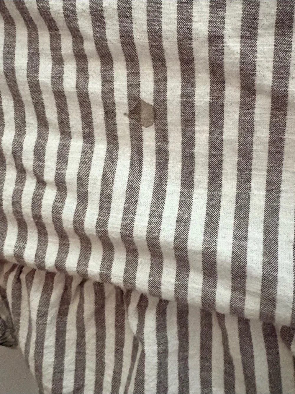 Emily & Meritt x Pottery Barn Teen Gray White Stripe Queen Duvet & Shams Set
